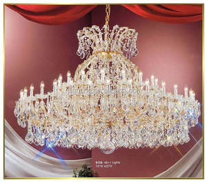 lujo de 180cm de ancho de plata de oro colgante grande María <span class=keywords><strong>Teresa</strong></span> lámparas de araña de cristal de techo bajo - Product Image 2