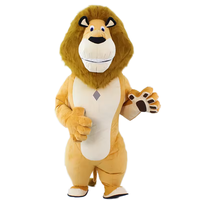 Vente en gros de costumes de mascotte de dessin animé gonflable Dragon Lion Tigre Ours en peluche Singe Panda Costumes de mascotte pour la fête