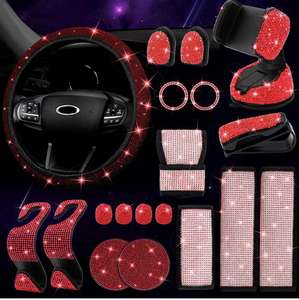 Nuevo Diseño Interior decorativo Bling brillante diamante rhinestone <span class=keywords><strong>volante</strong></span> cubierta con anillo de goma - Product Image 2