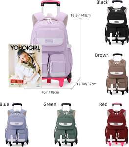 Échantillon gratuit Sac à dos de voyage pour ordinateur portable de 18 pouces pour hommes et femmes avec roulettes, sac à dos à roulettes pour les voyages d'affaires - Product Image 4