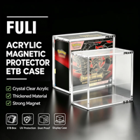 Boîte de protection magnétique de haute qualité avec couvercle anti-UV pour ETB, boîte de rangement transparente en acrylique pour Elite Trainer Box
