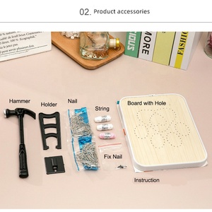 ชุดงานฝีมือไม้ DIY แบบยูนิเซ็กซ์ งานศิลปะเชือกแบบปรับแต่งได้สำหรับเด็ก - Product Image 3