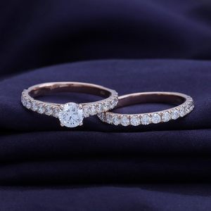 SGARIT custom <b>Ring</b> <b>Set</b> Women 1.4 Ct Round Lab Grown Diamond Engagement <b>Ring</b> With Matching Band S925 <b>sterling</b> <b>silver</b> - Product Image 4