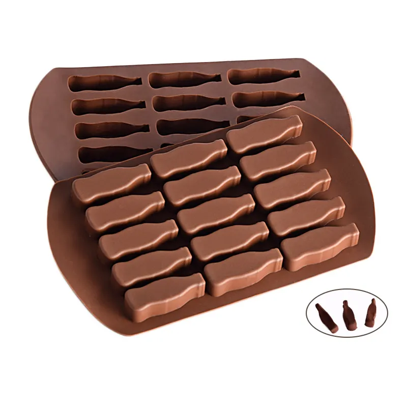 DIY Handmade Bottle Shape Silicone Ice Cube Tray Non-Stick Silicone Chocolate Mold For Jello Gummy Truffles