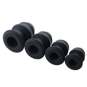 Tapón Anal de silicona negra, juguetes de diferentes tamaños, Base redonda, tapón Anal hueco, productos sexuales para adultos - Product Image 4