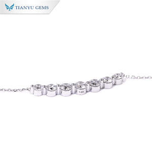 टियानू लैब ने हीरे के ठीक गहने hpht कस्टम बनाया हुआ ब्राइडल सफेद सोना 14k 18k लैब उडी हीरे का हार - Product Image 2