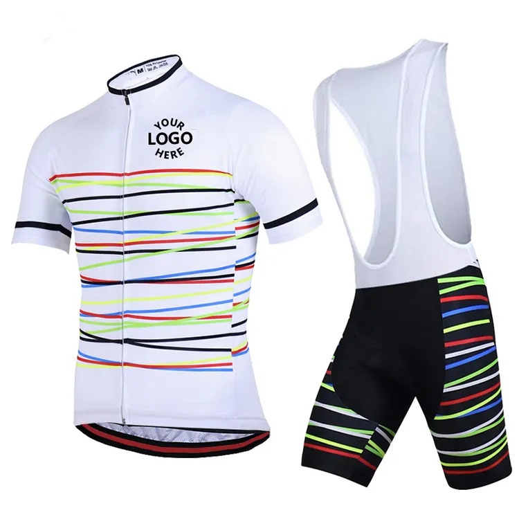 GBM-ropa de ciclismo personalizada para hombre, conjunto de jersey de manga corta y babero para equipo profesional de ciclismo de montaña