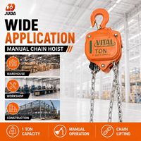 Palans à chaîne manuels miniatures JUDA de petite taille, 0,5T-5T, protection IP54, vitesse de levage de 6 m/min, pour le chargement en atelier
