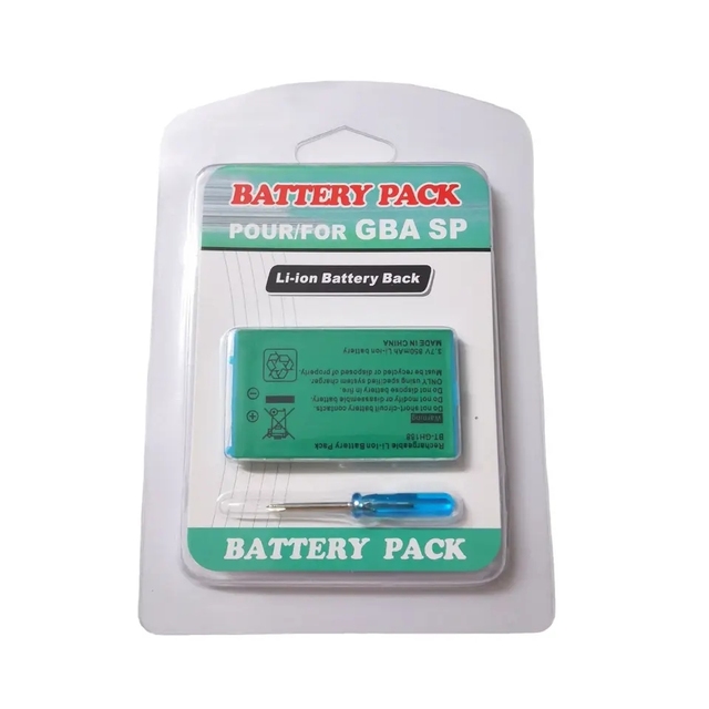3.7V 850mAh for N Gameboy Advance GBA SP Lithium-ion Replacement Battery Pack Rechargeable Batteries