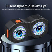 Feux arrière Devil Eyes, étanches, contrôle par application, 82 modes, feux d'avertissement Demon Eye pour accessoires de vélo et de moto