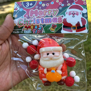 Jouet anti-stress Kawaii de Noël Mochi Squishy Père Noël Bonhomme de neige Sapin Chaussette de Noël à presser pour enfants, cadeau de Noël - Product Image 1