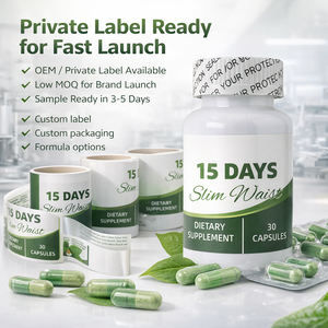 Cápsulas Herbales para Adelgazar la Cintura en 15 Días, Fórmula de Limpieza con Fibra Botánica, Marca Privada OEM, <span class=keywords><strong>30</strong></span> Cápsulas - Product Image 3