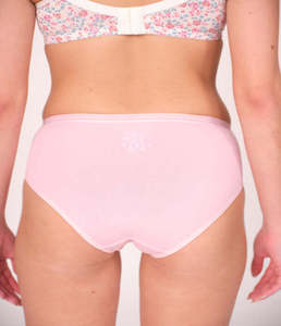 Cómodas bragas hipster para mujer, cintura media, elástico exterior, diseño liso, tela de algodón transpirable, absorbente de humedad, ropa informal - Product Image 3