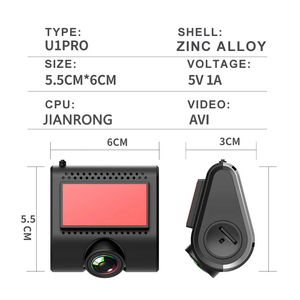 Caméra de voiture Full HD 720P/1080P Enregistreur vidéo 120 degrés Grand angle Objectif unique Vision nocturne ADAS Enregistrement en boucle Garantie 1 an - Product Image 2