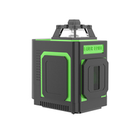 Outils de cloison sèche à ligne croisée rotative à 360°, niveau laser à 5 lignes vertes pour alimentation industrielle, nivellement DIY avec une distance de travail de 30 m