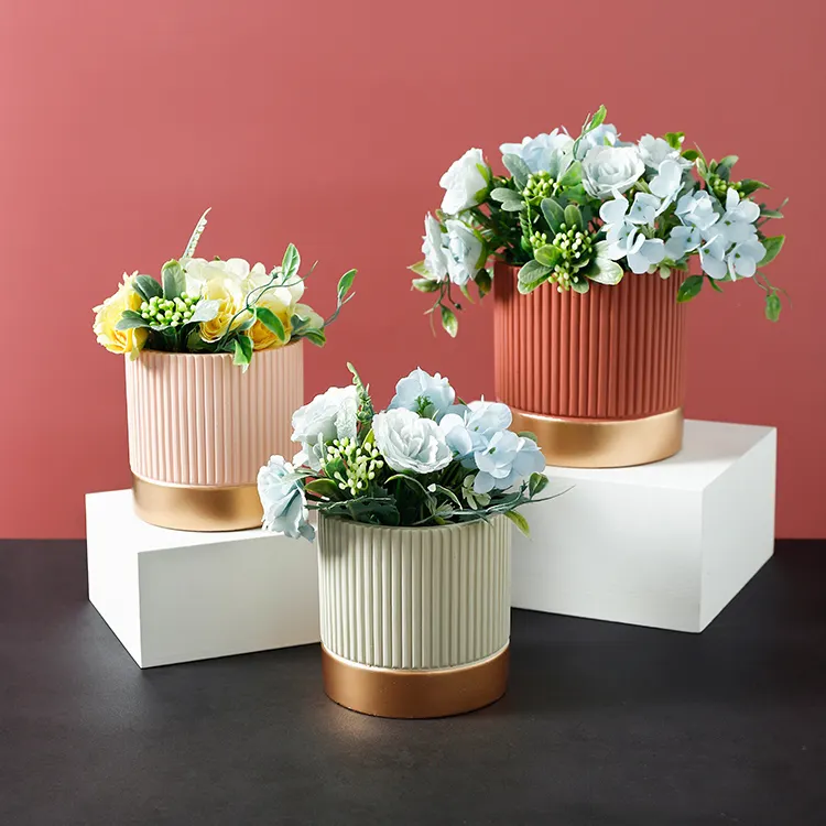 Pot de fleurs en céramique pour maison bureau, Cactus, pour décoration d'intérieur, vente en gros, bon marché, pour plantes, vente en gros