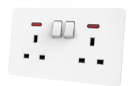 Prise électrique 2026 Royaume-Uni 13A, double prise avec interrupteur, prises USB, prise 5 broches, prise murale électrique