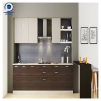 Meuble de cuisine Prima, design Villa, minimaliste, en stratifié, avec stérilisateur et organisateur, en bois