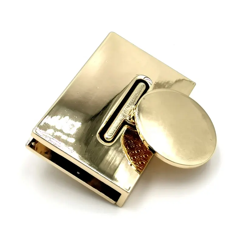 Großhandel hochwertige Metallteile Zubehör Handtaschen Taschen Geldbörse Twist Lock Turn Lock Verschlüsse mit Ornament eingekreisten Ring