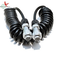 3 manières 7 Broches 4M 4pin Aviation prise Remorque Camion Suzie Câble Vidéo pour Caméra Pour 3 Radars De Recul Moniteur adaptateur avec support