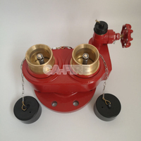 Konektor Pompa Air 2 Arah Pemadam Kebakaran Siamese dengan Katup Pembuangan Besi Ulet Peralatan Pemadam Kebakaran Tekanan Tinggi