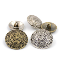 Botones de Estilo Vintage con Diseño Floral, Color Bronce Plateado Antiguo, Aleación de Zinc, Personalizables, Estilo Moderno, 7 Días