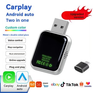 Adaptador Inalámbrico CarPlay y Android <span class=keywords><strong>Auto</strong></span> Dos en Uno, Actualización en Línea, Control por Voz, Conexión USB-A, OLIVER - Product Image 2