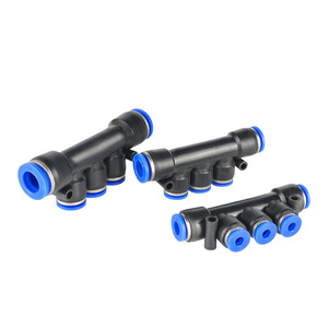 ข้อต่อสายลมแบบเร็วชนิดพลาสติก PKG4 6 8 10 แบบห้าทางสำหรับเครื่องมือลม - Product Image 2