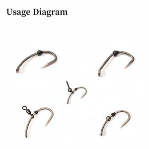 Nuevos accesorios de pesca de carpa de estilo europeo 3mm/3,5mm anzuelo de tungsteno Bloqueo de frijol Juego de pesca CarpFish - Product Image 2