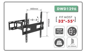 مصنع المورد عالمي فيسا تناسب معظم 37 بوصة-75 بوصة جدار جبل كامل الحركة التلفزيون قوس - Product Image 4