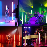 Tubo de Luz LED RGBWA de 360 Grados, Alimentado por Batería, Control DMX Inalámbrico por Aplicación, 32 Píxeles, para Escenarios, DJ, Eventos, Fábrica
