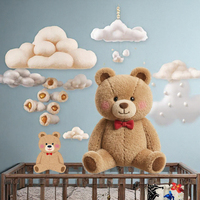 Peluche Ours en Peluche Mignon, Jouet Doux Rembourré, Cadeau pour Décoration Intérieure, Chambre d'Enfant, Anti-Stress, 14+ cm, Remplissage Coton PP, Unisexe