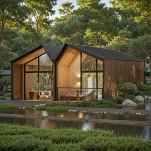 Maison préfabriquée à 2 étages, maisons en conteneurs, maisons modulaires modernes, conteneur détachable à vendre, villa de luxe à 2 ou 3 chambres, 20 à 40 pieds - Product Image 3