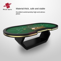 MG Texas Hold'em Table de divertissement en bois et plastique Texas Poker Baccarat Niu Niu Long Hu 21 Black Jack Card Table