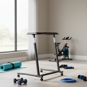 Soporte Plegable para Bicicleta de Ciclismo con Ruedas, Control por Botones, Marco Metálico Bloqueable para Entrenamiento de Ciclismo - Product Image 2