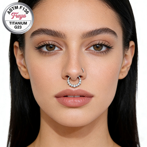 Freya ASTM F136 Titane CZ Anneau de nez, Anneau de septum, Clicker, Clou de nez, Boucles d'oreilles, Anneaux pour mamelons, <span class=keywords><strong>l</strong></span>èvres, Daith, Hélix - Bijoux de piercing corporel - Product Image 6