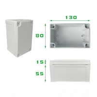Boîtier de jonction de câbles extérieur TY-8013070 TYCOTIU en plastique ABS personnalisé, IP66 IK10, 80x130x70mm, étanche, boîtier OEM personnalisable