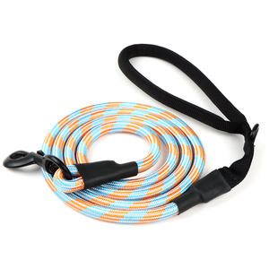 Barato al por mayor al aire libre mango de espuma Durable Nylon redondo perro cuerda correa para mascotas - Product Image 4