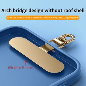 Universal Stainless Steel Slip D-<b>Ring</b> Mobile <b>Phone</b> Strap Lanyard Patch Rope Shape Metal Clip <b>Phone</b> Tether Tab Rotatable - Product Image 5