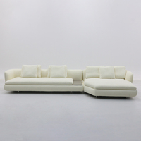 Ensembles de canapés de luxe italiens, canapé d'angle modulaire en tissu bouclé et velours pour salon, ensembles de canapés de luxe