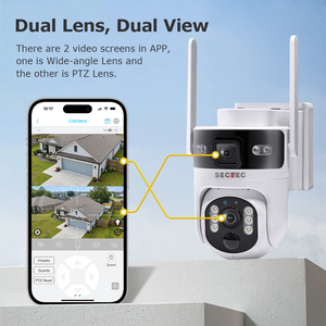 Sectec 4G 3K 6MP ống kính kép xem kép năng lượng mặt trời Máy ảnh PIR Mạng năng lượng mặt trời Pin PTZ <span class=keywords><strong>camera</strong></span> an ninh máy ảnh UBOX ứng dụng - Product Image 3