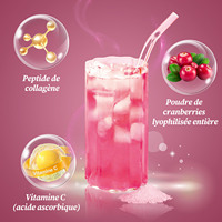 Productos de Tendencia 2026: Mezcla de Bebida de Colágeno y Arándano para Mujeres, Polvo Instantáneo para Aclarar la Piel con Prebióticos y Extracto de Arándano