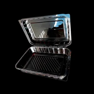 Custom Pet Transparent Disposable Sandwich Plastic Clear Hinged Triangle Clamshell Party Takeout Food Packaging Box Container