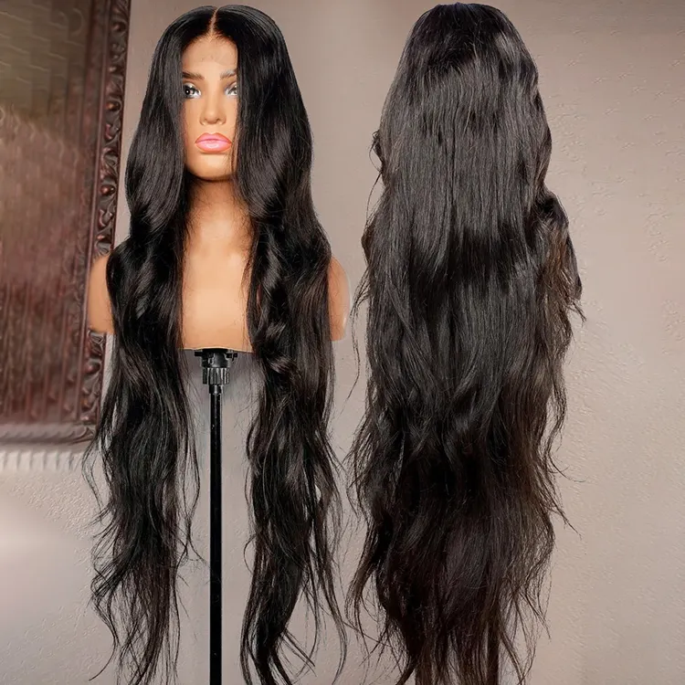 Bleached Knots Pre Plucked Lace Wig Body Wave Human Hair High Density Glue Private Label Brazilian Hair Wigs For Black Women