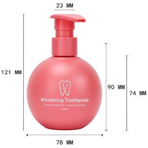 ขวดบีบยาสีฟันทรงกลม PET พร้อมหัวปั๊มสำหรับใส่เบกกิ้งโซดาหรือยาสีฟันสำหรับเด็ก แบบกำหนดเองได้ - Product Image 4