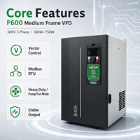 Variateur de fréquence (VFD) KECEN F600 grand modèle 380V triphasé 30kW-75kW pour le contrôle de moteurs, pompes, ventilateurs et compresseurs 0~500Hz