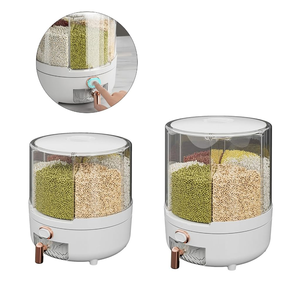 กล่องเก็บข้าวสารขนาดใหญ่สำหรับครัวเรือน  แบบมีฝาปิด  หมุนได้ - Product Image 2
