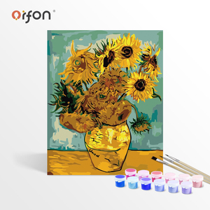 Kit Pittura con Numeri Orfon Dropshipping - Classico Quadro Floreale Van Gogh Girasoli per Decorazioni Casa - Ingrosso - Product Image 1