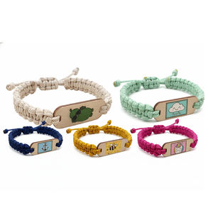 Fabricante Atacado Evento Acesso Controle Reciclável Eco Ajustável Tecido Inteligente Pulseira RFID NFC Madeira Pulseira - Product Image 5