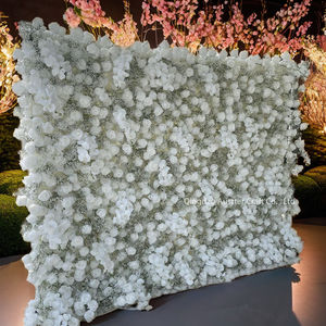 Haute 5D Fleur Panneau Mural De Luxe Flore Décor Graduation Halloween Rouge Rose Violet Fleurs Roll-Up Tissu Toile De Fond De Mariage - Product Image 6